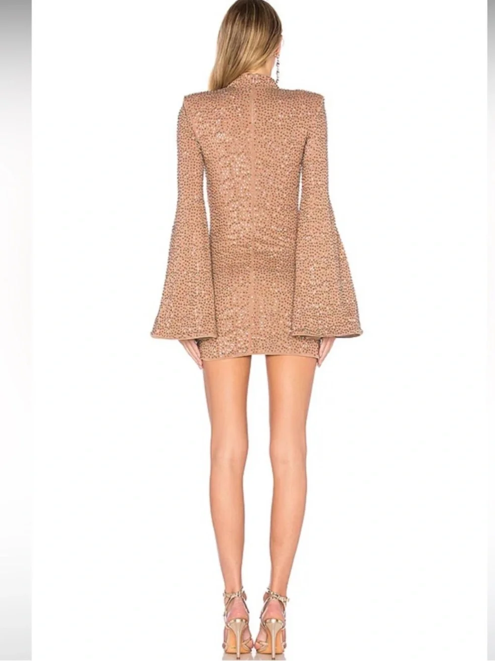 x REVOLVE Mr. Gibson Mini Dress in Nude MICHAEL COSTELLO